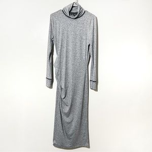Athleta Industry Turtleneck Dress in Heather Grey Sz M tall